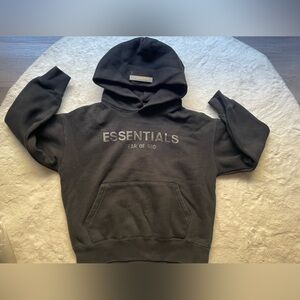 Fear of God essentials Black Hoodie for kids Sweatshirt